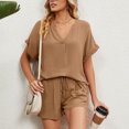 thumbnail image 4 of LSLJS Women's Tank Tops Blouse Sans Manches Mode Femme Couleur Unie Col en V Confortable Ample, 4 of 9