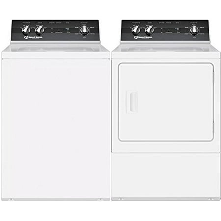 Speed Queen White Top Load Laundry Pair with TR5000WN 26 Top Load Washer and DR5000WE 27 Electric