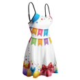 thumbnail image 4 of Happy Birthday Festive Celebration Picture Summer Dresses For Women A-line Dress Sleeveless Dress, 4 of 6