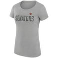 thumbnail image 2 of Women's G-III 4Her by Carl Banks Heather Gray Ottawa Senators Super-Slim Fit Lightweight Dot Print Team T-Shirt, 2 of 3