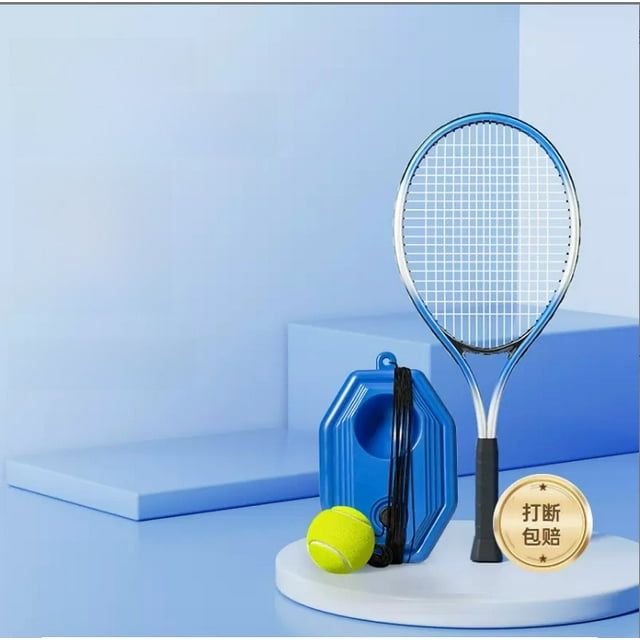 Kids' Tennis Training Set with Rebound Ball: Portable Single-Player Practice Equipment for Indoor/Outdoor Use – Includes Child-Sized Racket, Square Base & String-Attached Tennis Ball | Durable, Safe