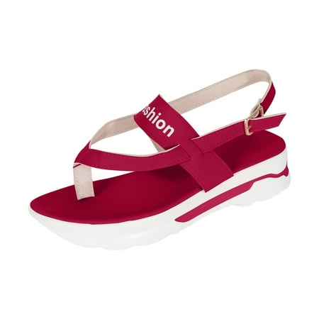 

Awdenio Summer Womens Sandals Summer Ladies Ladies Clip-Toe Thick Soled Shoes Casual Sandals