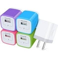 thumbnail image 6 of USB Charger Wall Plug, [5Pack-1Port] Fast Charging Outlet AC Power Adapter Block Cube for iPhone, iPad, Samsung, Camera, Android or Type C Phones & Tablets Charge Multiple USB Hub Station Base, 6 of 10