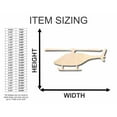 thumbnail image 2 of Unfinished Wood Helicopter Shape - Military - News - Craft - up to 46" DIY 24" / 1/8", 2 of 3