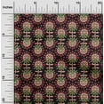 thumbnail image 1 of oneOone Polyester Lycra Fabric Leaves & Floral Block Printed Craft Fabric BTY 56 Inch Wide, 1 of 4
