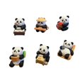 thumbnail image 1 of 6 figuras de panda, esculturas de animales, adorables adornos decorativos de escritorio, pequeñas estatuas para entrada, estantería, escritorio,, 1 of 8