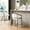 Beige+black+gold, variant on Contemporary Upholstered Counter Stools with Gold Trim and Iron Frame, Beige and Black, Set of 2