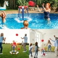 thumbnail image 4 of EagleStone Pool Basketball Toys, Floating Basketball Hoop for Pool Game, Inflatable Swimming Pool Toys for Toddlers with 3 Large Balls, Pump, Water Basketball Hoops w/Stickers for Kids and Adults, 4 of 7
