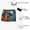 thumbnail image 3 of Pofeuu Cartoon Pumpkin Skull Print Men’s Boxer Briefs, Moisture-Wicking Underwear, Regular,Trunk-Small, 3 of 5