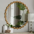 thumbnail image 3 of Baxton Studio Everette Antique Goldleaf Bamboo-Border Accent Wall Mirror, 3 of 4