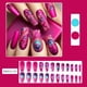 thumbnail image 1 of Pegatinas para uñas con diseño de pavo real rojo y rosa, 1 of 6