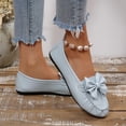 thumbnail image 5 of Crunowin Women's Round Toe Comfort Shoes, Covered-Toe Casual Design Soft Sole Everyday Flat Flats Light Blue, 5 of 9
