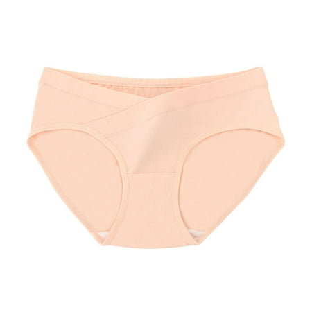 New & Trending  Maternity Underwear  Cotton  Low-waisted  Large Size  Comfort Fit  Seamless  Stretchy  Everyday Wear  Women Plus Size Tops | Beige XXL | Sopatenor