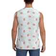 thumbnail image 4 of Fotbe Men's Strawberry Print Men's Sleeveless Muscle Tank Tops Casual T-Shirts for Gym Workout Beach-Small, 4 of 8