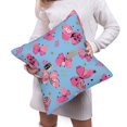 thumbnail image 6 of Bingfone Girl Butterfly Linen Throw Pillow Covers Cushion Case Pocket Button Vintage Farmhouse Pillowcase For Sofa Couch Bed 20"X20", 6 of 9