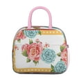 thumbnail image 2 of Lunch Bag Lunch Box for Women Reusable Insulated Lunch Cooler Bags,Large Capacity for Work Travel Picnic,Water-Resistant Pioneer Colorful Floral Lunch Tote Bag Gifts for Woman Mom Pink, 2 of 6