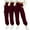 Wine, variant on 3 Pack Pants for Girls Casual Elastic Waist Cotton Cuffed Sweatpants Girls Joggers with Pockets Size 4-14