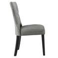 thumbnail image 4 of Side Dining Chair, Light Grey Gray, Fabric, Kitchen Cafe Bistro Hospitality Restaurant, Modern Contemporary HB32570, 4 of 8