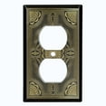 thumbnail image 2 of Metal Light Switch Plate Cover Elegant Victorian Floral Harisen Fan Frame Black FRA064, 2 of 13