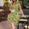 thumbnail image 2 of Defioc Cute Tractor Pattern Womens Summer Dresses Short Sleeve Sundress 2025 Beach Vacation Dresses with Pockets -X-Large, 2 of 6