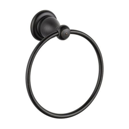 Delta Leland Bathroom Wall Towel Holder Ring Hardware, Bronze | 77846-RB