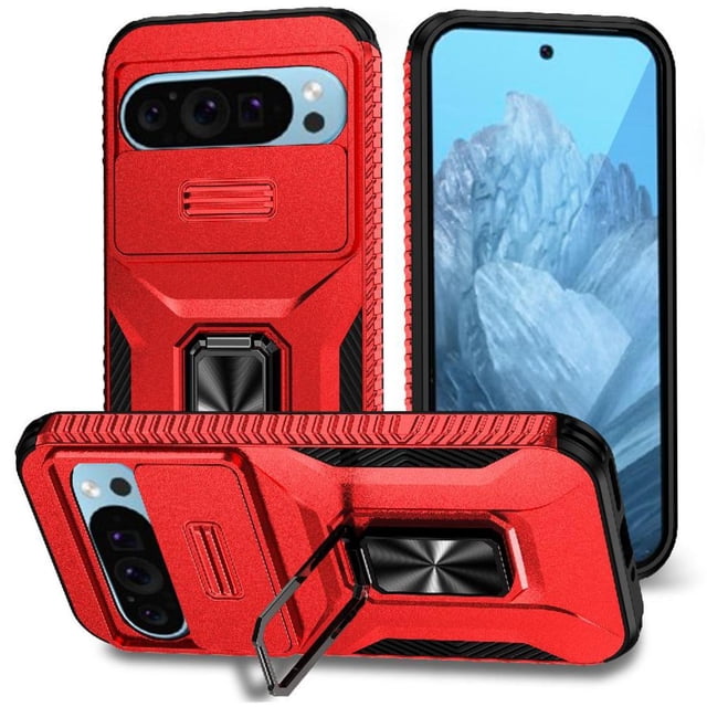 Case for GANGXUN Google Pixel 9 Pro -Dual Protection, Holder, Magnetic Function for Car