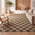 thumbnail image 4 of JONATHAN Y FXV200B-5 Mason Smart Jute Geometric Boho Checker Weave Natural/Brown 5 ft. x 8 ft. Indoor/Outdoor Area Rug, 4 of 9
