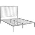 thumbnail image 3 of Platform Bed Frame, Queen Size, Grey Gray, Metal, Industrial Bedroom, Modern Contemporary HB35057, 3 of 7
