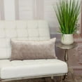 thumbnail image 3 of Parkland Collection Aleta Transitional Quilted Taupe Throw Pillow, 3 of 7