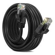 Maximm Cat 6 Ethernet Cable - 15 ft High-Speed LAN, Internet, Patch & Network Cable - UTP, 10Gbps, 550MHz Ethernet Cord - Black
