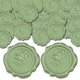 thumbnail image 1 of 25 pegatinas de sello de cera verde con rosas para invitaciones de boda, etiquetas autoadhesivas para sellar sobres., 1 of 6