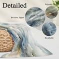 thumbnail image 3 of Blue White Ombre Pillow Covers Queen, Watercolor Cloud Geometric Abstract Art Soft Brushed Microfiber Breathable Throw Pillow Covers, Pillowcase with Zipper for Couch Sofa Bedroom Living Room 20"x30", 3 of 9
