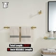 thumbnail image 3 of Double Towel Bar Matte Stainless Steel Bath Towel Rack for Bathroom Towel Holder Wall Mount Total Length TBLPB, 3 of 9