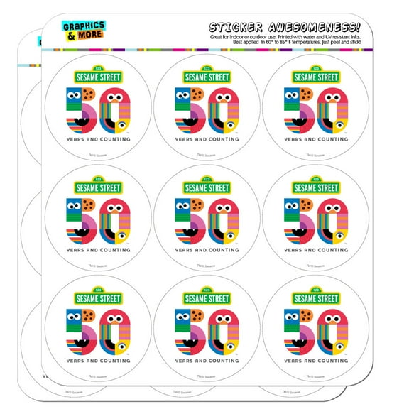 Sesame Street 50th Anniversary Logo Planner Calendar Scrapbooking Crafting Stickers