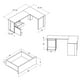thumbnail image 4 of Escritorio en L Noa Duna Blanco 174x73x123 1 Cajón MDP, 4 of 8