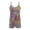 Rainbow Leopard Print, variant on ZAITUBLES Womens Rompers Summer Casual Loose Sleeveless Outfit Adjustable Spaghetti Strap Shorts Jumpsuit, Lightweight with Front Pockets, Rainbow Leopard Print, Size M