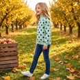 thumbnail image 5 of Grblisyd Mock Neck Sweatshirt for Girls Cute Polka Dot Sweater Long Sleeve Pullover Tops Back To School Outfits, 5 of 7