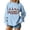 Light Blue, variant on Nmnitkp Sweatshirt For Women Christmas Printed Sweatshirt Cozy Fleece Long Sleeve Pullover Holiday Gift Idea Wine,M
