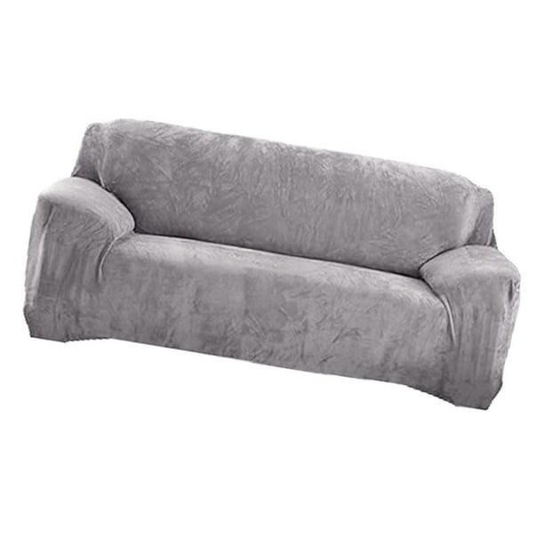 Funda de Sofá 90-230cm Acolchada para Sala de de , de Asiento de Sofá Elástico y Duradero Gris claro