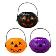 thumbnail image 5 of UDIYO Plastic Bucket Halloween Pumpkin Bucket Portable Pumpkin Candy Bucket Trick or Treat Bucket with Handle for Halloween Party Favor Supplies, 5 of 8
