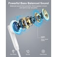 thumbnail image 2 of Auriculares con cable Bordsek iPhone 17e 17 16 USB-C con micrófono, 2 of 7
