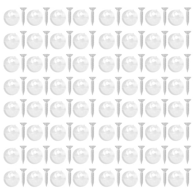 100 Pcs Clips de Retenue pour Panneau de Verre Clips de Miroir Clips de Retenue pour Verre Clips de Support de Miroir Vis Incluses