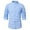 Light Blue, variant on Meichang Men's Cotton Linen T-Shirt Casual Button Down Shirt Basic Long Sleeve Wrinkle-Free Solid Tee Shirt Cozy Work Tshirt Blouse