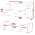 thumbnail image 6 of Ottomanson Sensation Sofa Bed with Storage 76", Gray Chenille, 6 of 7