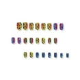 thumbnail image 6 of Sinyiin Almond Fake Nail Colorful Gradient Press On Nail Artificial Nail False Nail Glues On Nail Designs French Nail Tips, 6 of 8