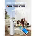 thumbnail image 3 of MONISEN 17L/4.5Gal Humidifier Large Room, Smart Quiet Ultrasonic Cool Mist Humidifiers for Bedroom, Covers 2000ft², 56H Runtime, 24H Timer, 3 Mist Modes Humidifiers for Home, Office, Plants, White, 3 of 7
