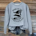 thumbnail image 3 of Home Of The Wicked Witch Halloween Sweatshirts for Women Long Sleeve Crewneck Witch Graphic Sweatshirt Pullover Tops, 3 of 4