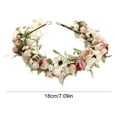thumbnail image 2 of Austok Bride Baby Hair Band Floral Crown Handmade Sweet Hairband Simulation Flower Headband Women Girls Garland Headwear Hair Accessories Photo Props for Wedding Festival Party Decoration, 2 of 9