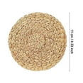 thumbnail image 2 of Tkrady Woven Placemats Round Natural Water Hyacinth Weave Placemat for Dining Table, Large Handmade Placemats Heat Resistant Non-Slip (Size S, 4"), 2 of 6