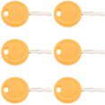 thumbnail image 1 of HAMPPLIES 6Pcs Heavy Duty Lawn Mower Ignition Keys Compatible with Model 9252054A Yellow Spare Parts, 1 of 6